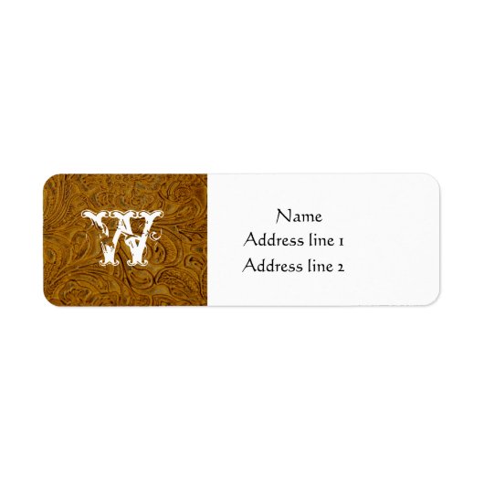 Light Brown Toolset Leather Address Labels (Vorne)