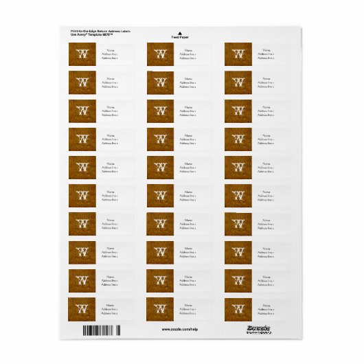 Light Brown Toolset Leather Address Labels (Vorne)