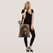 Light Brown Town Bag "I Liebe My Cat" Individuelle Tasche (Am Model)