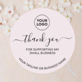 Light Brown Vielen Dank für die kleine Logorunde Runder Aufkleber