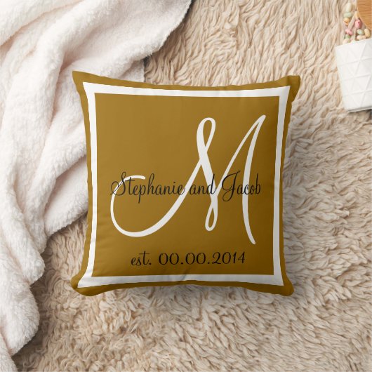 Light Brown Wedding Sake Kissen (Decke)