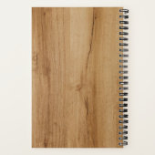 Light Brown Wood Veneer Classic Monogram Notizblock (Rückseite)