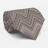 Light Brown Zigzag Muster Krawatte (Gerollt)