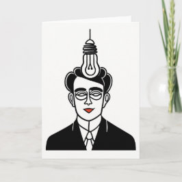 Light Bulb Art Card Feiertagskarte