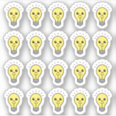 Light Bulb Bill Tracker Bright Ideas Brainstorming Aufkleber (Vorderseite)