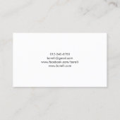 Light Bulb Blue Business Card Visitenkarte (Rückseite)