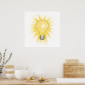 Light Bulb Bright Idee Poster (Küche)