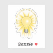 Light Bulb Dim The Lights Earth Hour  Aufkleber (Blatt)