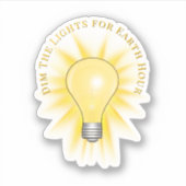 Light Bulb Dim The Lights Earth Hour Aufkleber (Vorderseite)