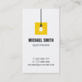 Light Bulb Icon Electrical Business Card Visitenkarte (Vorderseite)