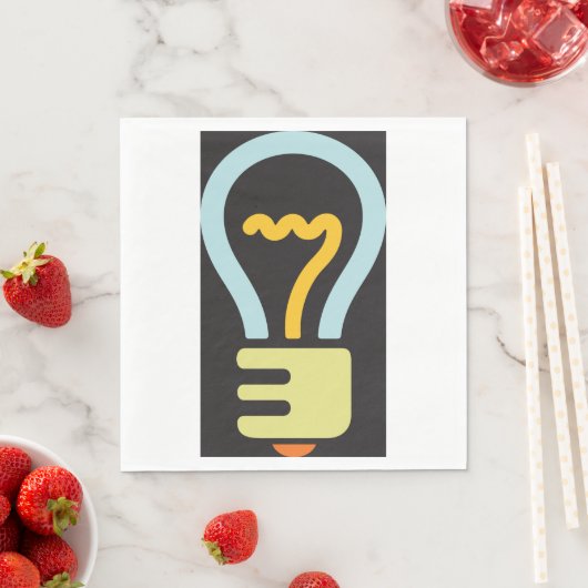 Light Bulb Icon Paper Napkins Serviette (Beispiel)