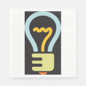 Light Bulb Icon Paper Napkins Serviette (Vorderseite)