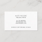 Light Bulb Idea Symbol Tutor Minimalistisch Visitenkarte (Rückseite)