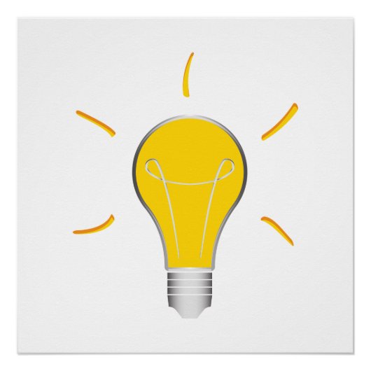 Light Bulb-Idee Poster (Vorderseite)