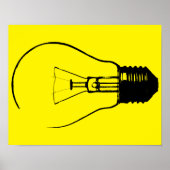 Light Bulb Lightbulb Grafik-Poster-Zeichen Poster (Vorne)