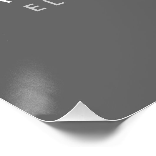 LIGHT BULB MONOGRAM LOGO on GRAY for ELECTRICIANS Poster (Ecke)