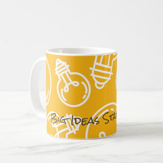 Light Bulbs BIG IDEAS STARTEN HIER Tasse (Vorderseite Links)