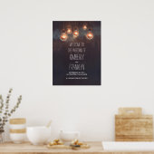 Light Bulbs Strings Begrüßungszeichen Poster (Küche)