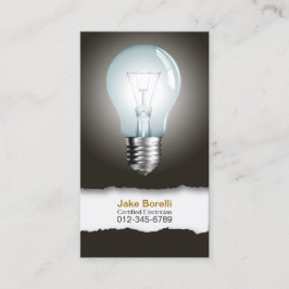 Light Bulle Black Business Card Visitenkarte