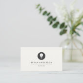 Light Bulle Logo Electrical Business Card Visitenkarte (Stehend Vorderseite)