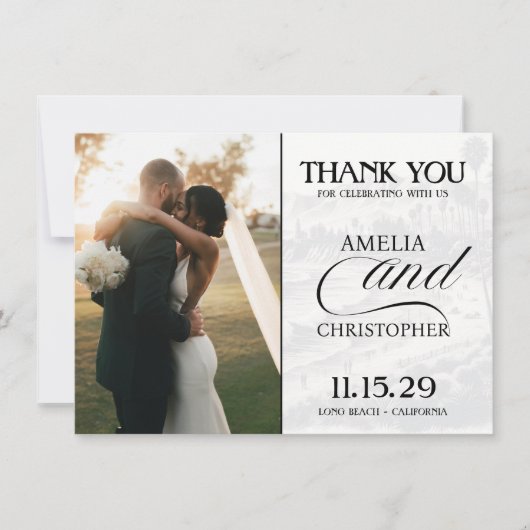 Light Burgundy California Passport Dankeskarte (Vorderseite)