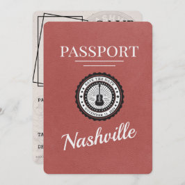 Light Burgundy Nashville Passport Save the Date