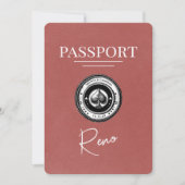 Light Burgundy Reno Passport Save the Date (Vorderseite)