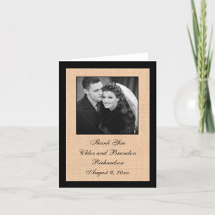 Light Burlap Dankeschön Karte