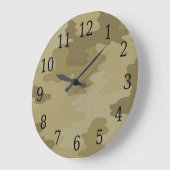 Light Camouflage Round Clock Große Wanduhr (Winkel)