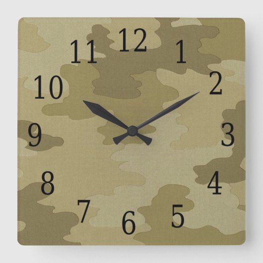 Light Camouflage Square Uhr (Vorderseite)