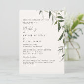 Light Champagne Greenerity Website Wedding Einladung (Stehend Vorderseite)