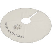 Light Champagne Snowflake Tree Skirt Polyester Weihnachtsbaumdecke (Schrägansicht)