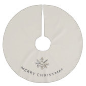 Light Champagne Snowflake Tree Skirt Polyester Weihnachtsbaumdecke (Vorderseite)