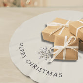 Light Champagne Snowflake Tree Skirt Polyester Weihnachtsbaumdecke