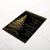 Light christmas tree Birthday Foil Invitation Folieneinladung (Gedreht)