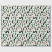 Light Christmas Trees Forest Xmas Muster Geschenk Geschenkpapier (Flach)