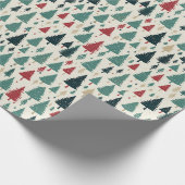 Light Christmas Trees Forest Xmas Muster Geschenk Geschenkpapier (Ecke)
