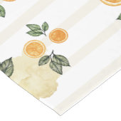 Light Citrus Orange und Streifen Kurzer Tischläufer (Ecke)