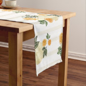 Light Citrus Orange und Streifen Kurzer Tischläufer (Beispiel)