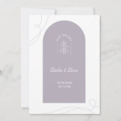 Light Color Hand gezeichnet minimale Hochzeit Einladung (Rückseite)