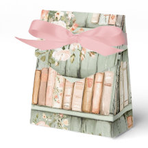 Light colored book with Flowers on Bookshelf