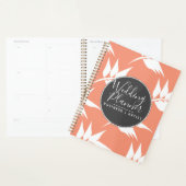 Light Coral Blätter Floral Silohuette Wedding Planer (Anzeige)