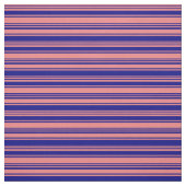 Light Coral & Blue Lined Muster Stoff (Muster)