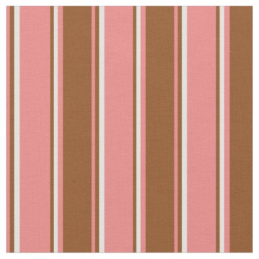 Light Coral, Brown und Light Cyan Pattern Stoff (Nahaufnahme)