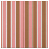 Light Coral, Brown und Light Cyan Pattern Stoff (Muster)