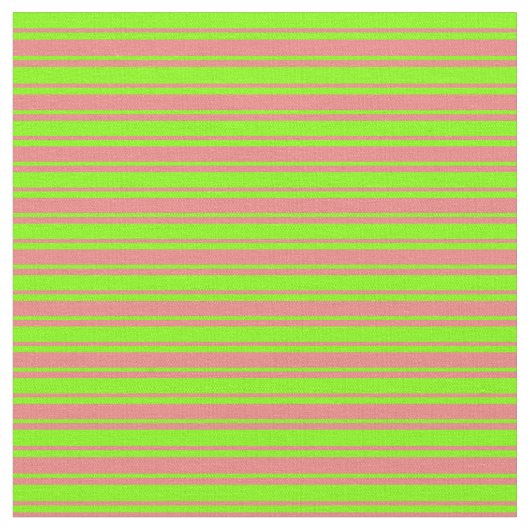 Light Coral & Chartreuse Farblinien Stoff (Nahaufnahme)