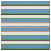 Light Coral, Forest Green, Blue, Beige & Black Stoff (Muster)