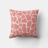 Light Coral Giraffe Animal Print Kissen (Rückseite)