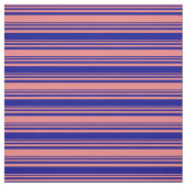 Light Coral und Dark Blue Lined Muster Stoff (Muster)
