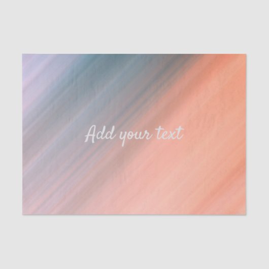 Light Coral und Gray Blue Personalizable Seidenpapier (Vorderseite)